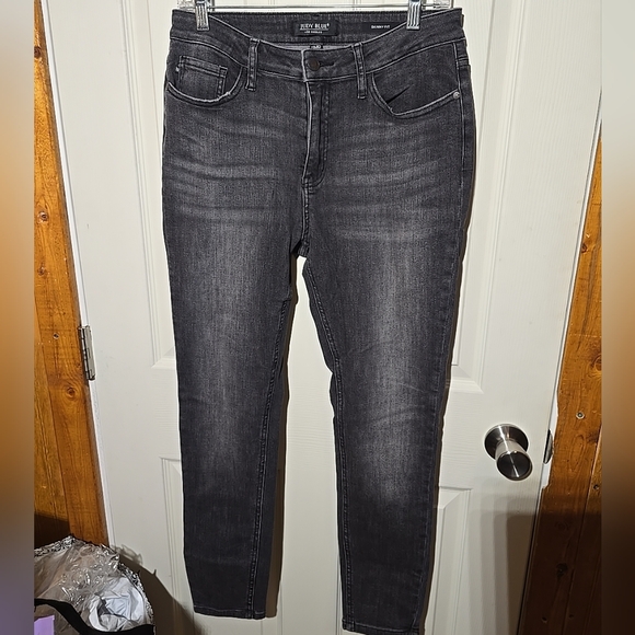 Women's Judy Blue Dark Gray Skinny Fit Jeans Sz 30/11 - Picture 1 of 4